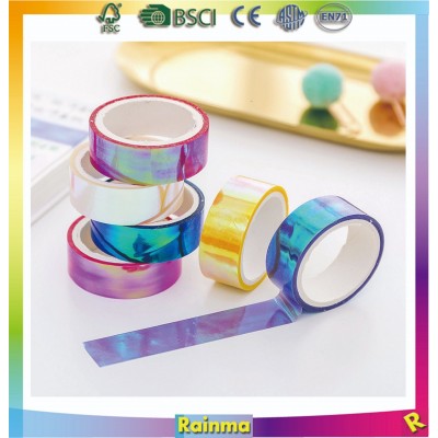 5m Laser Glitter Washi Tape Decorative Adhesive Masking Scrapbooking Girl Album Stationery Tape Stationery Stickers Photo Diary